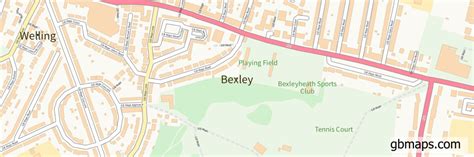 Detailed Road Map of Bexley .